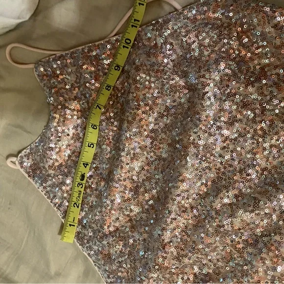 Pink Sequin Backless Mini Party Dress sz Med barbiecore - Picture 8 of 10